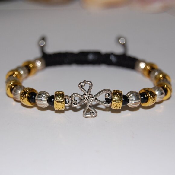 Cross Bracelet,Rosary Bracelet,Drawstring Cross Bracelet - Picture 1 of 2